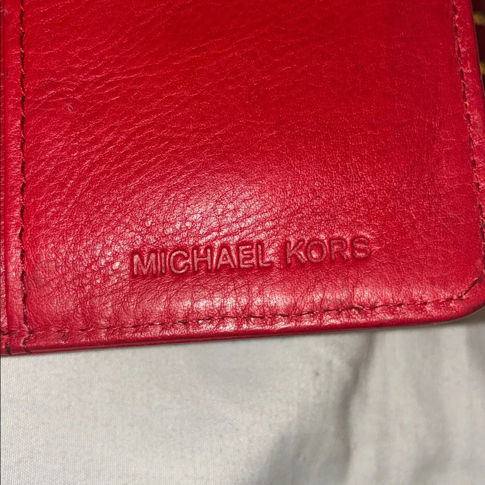 Michael Kors‎ Red Wallet with Gold Buckle